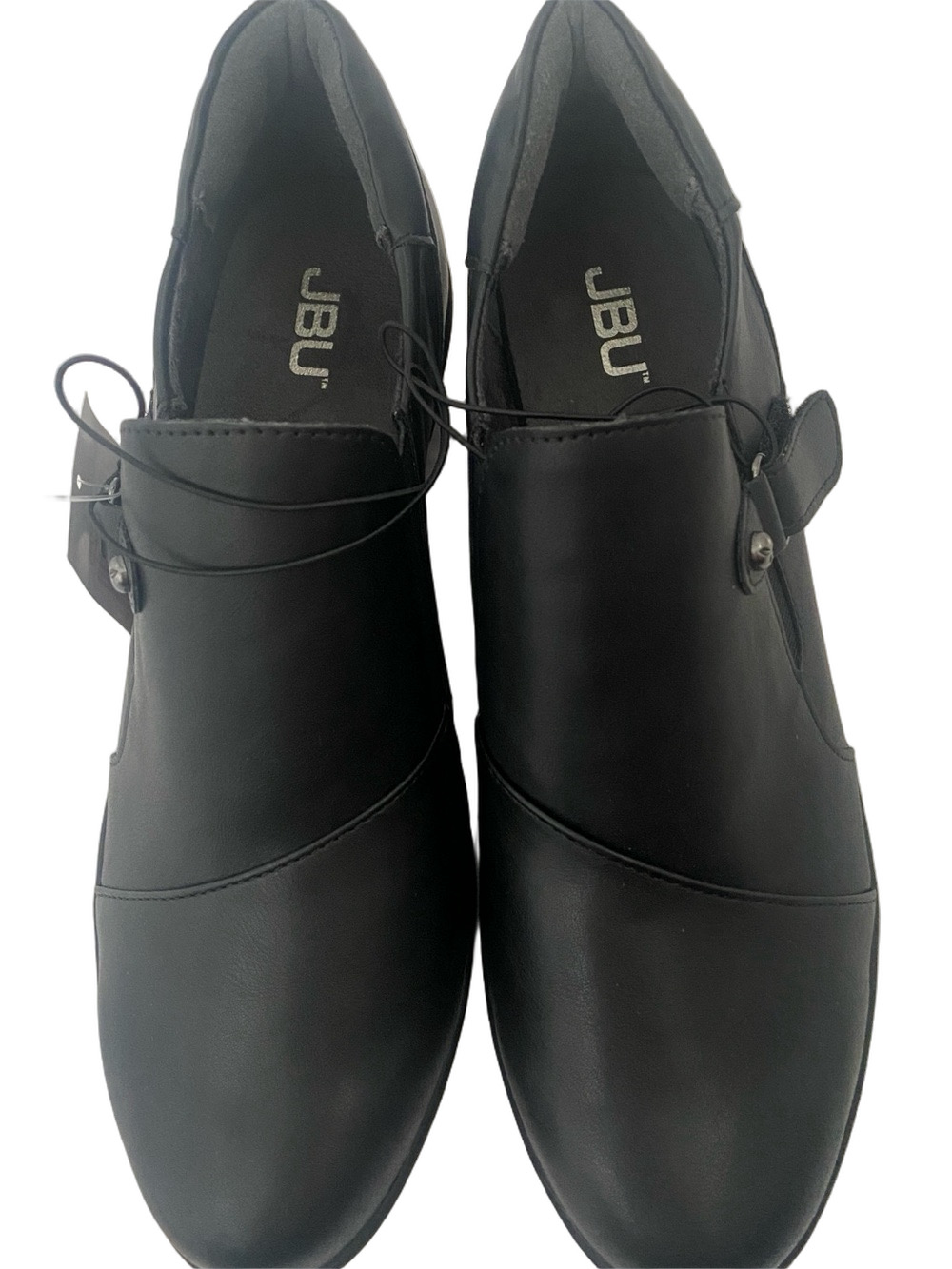 JBU Women’s Black Slip-On Derby Dress Shoes
